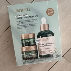 Biossance Instant Hydration 3 piece Set Limited Edition serum Eye cream, repair